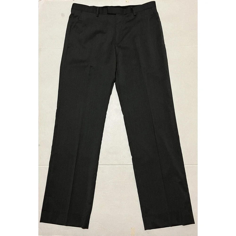 Banana Republic Dress Pants Mens 36x33 Charcoal Gray Modern Slim Fit Lanificio
